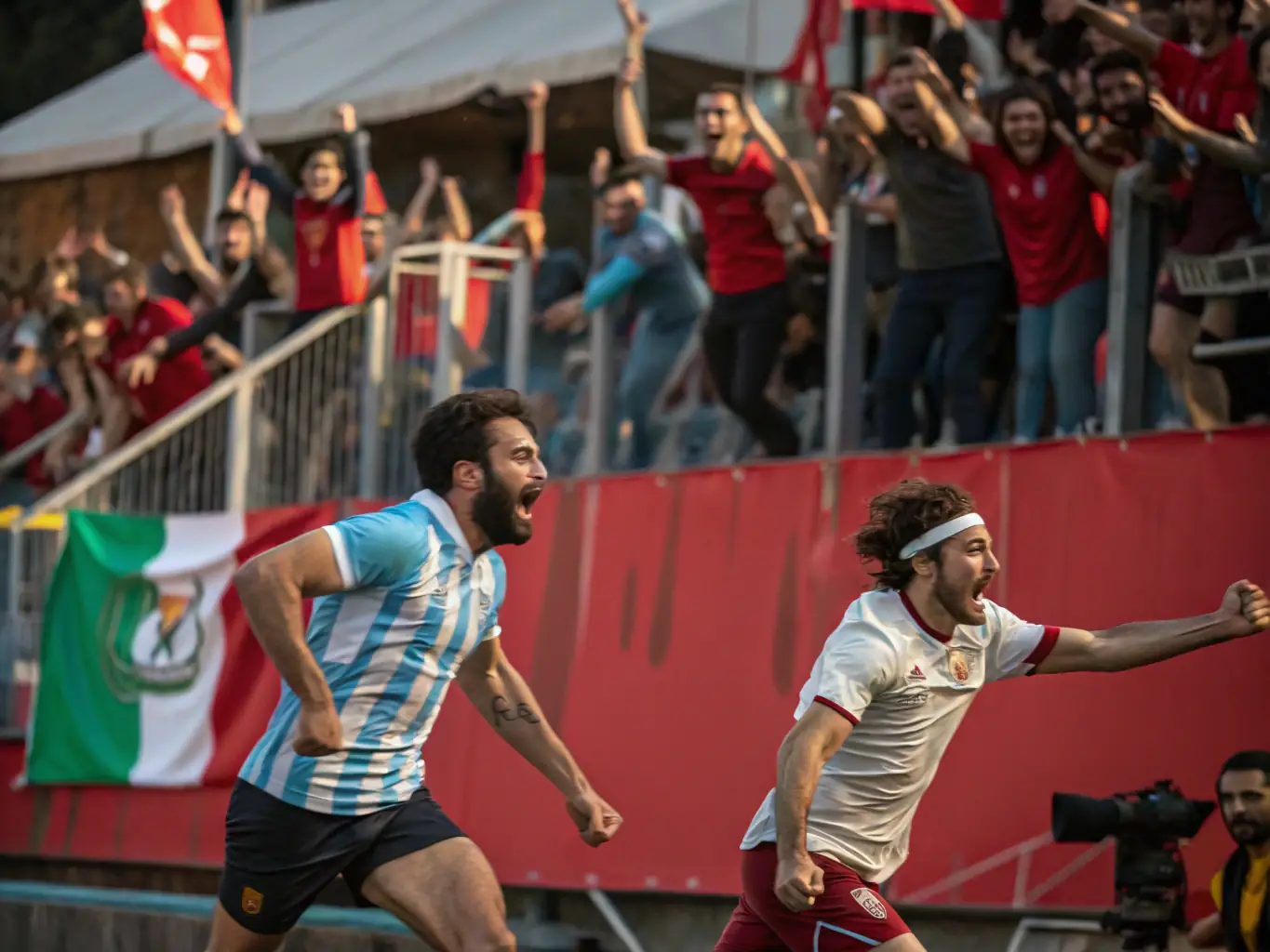 A dynamic shot of athletes competing in a sports competition, highlighting the excitement, camaraderie, and competitive spirit of MK SPORT & CO events.
